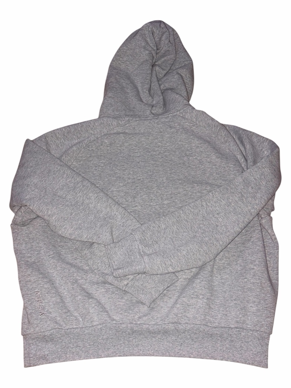 Athleta Women’s Grey Heather Forever Fleece 1/2 Zip Hoodie Medium - Picture 5 of 7